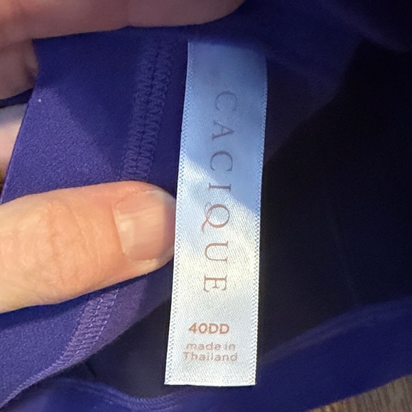 Cacique Deep Blue Lace Bralette - Picture 2 of 3